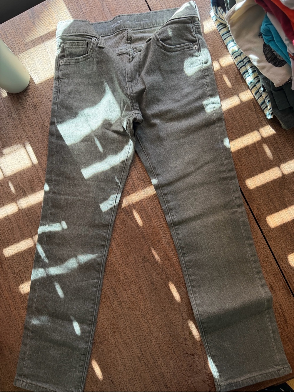 Old Navy Boys Size 10 Slim 360° Stretch Jeans – Olive Green